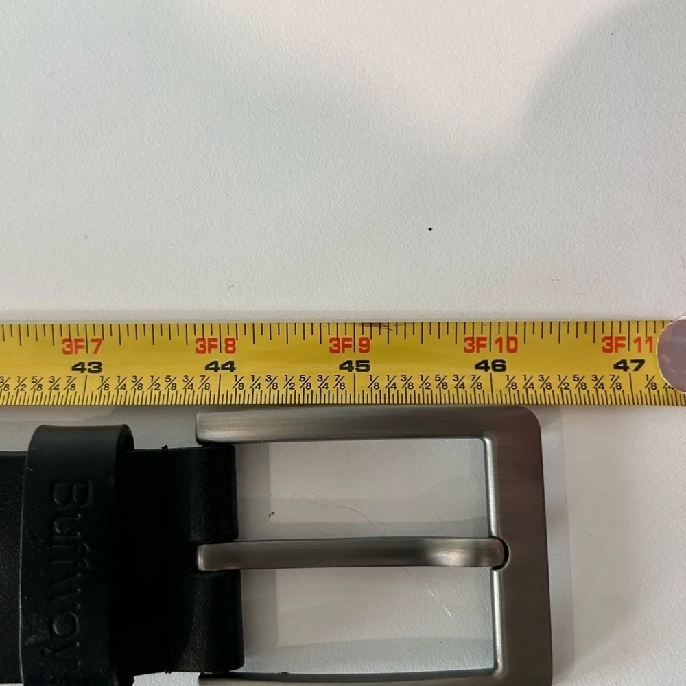 BUFFWAY SADDLE BLACK GENUINE LEATHER 1.5
